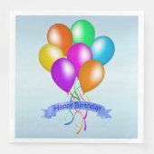 クラスターの明るいカラフルバルーンハッピーバースデー (正面)