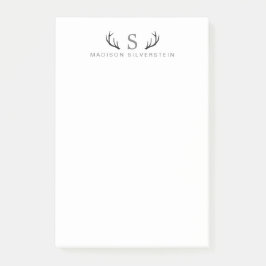 クラスディア〔雄ジカの〕枝角グレーモノグラム ポストイット