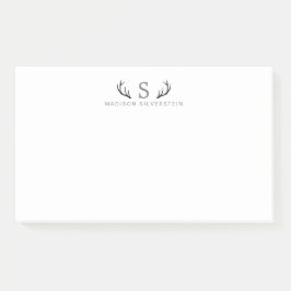 クラスディア〔雄ジカの〕枝角グレーモノグラム ポストイット