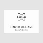 クラスディバイダカスタムーのロゴエレガント白 名札 (正面)