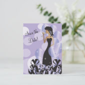 クラスディヴァガールズパーティー |日付の保存 |紫 案内ポストカード (スタンド正面)