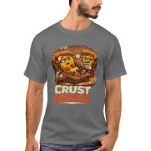 クラストの問題 楽しいレトロピザセラピーTシャツ