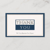 クラスネイビーブルーアイボリーサンキューユー 名刺 (正面)