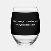 クラスバルク不動産仲介業者テーマ金ゴールドハウスシンボル ステムなしワイングラス (裏面)