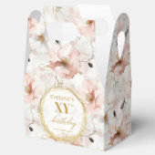 クラスパステルピンク素朴金ゴールド誕生日お気に入りボックス フェイバーボックス (オープン)