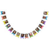 クラスパーソナライズされたまたはチームの16枚の写真と名前 バンティングフラッグ (全)