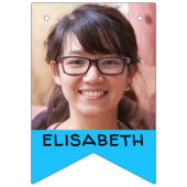 クラスパーソナライズされたまたはチームの16枚の写真と名前 バンティングフラッグ (第1の旗)