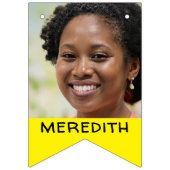 クラスパーソナライズされたまたはチームの16枚の写真と名前 バンティングフラッグ (第3の旗)