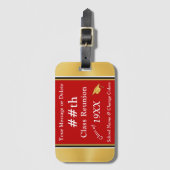 クラスパーソナライズされた懇親会の引き立て用ラゲッジタグ ラゲッジタグ (正面縦)