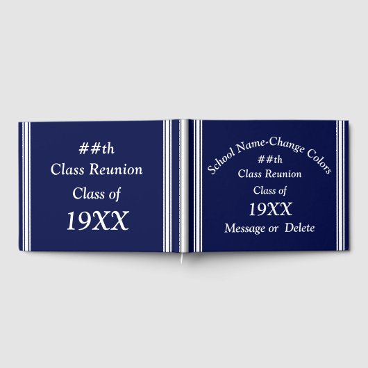 クラスパーソナライズされた懇親会ゲストブック、任意の色、 ゲストブック (全面)