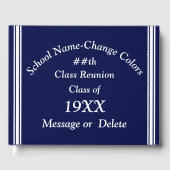 クラスパーソナライズされた懇親会ゲストブック、任意の色、 ゲストブック (正面)