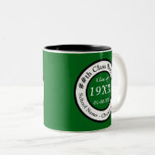 クラスパーソナライズされた懇親会色を贈る文字 ツートーンマグカップ (正面右)