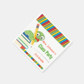 クラスパーティー、ブックワームおよびブックのカスタマイズ スタンダードカクテルナプキン (角)