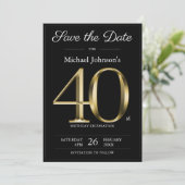 クラスブラック金ゴールド40th誕生日パーティー セーブザデート (スタンド正面)