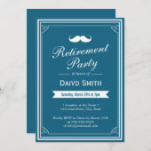 クラスブルーグリーンリタイアメントパーティの招待状 招待状 (正面/裏面)