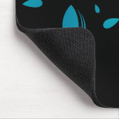 クラスブルー花びら マウスパッド (コーナー)