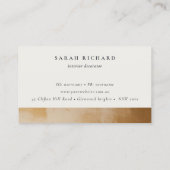 クラスベージュ金ゴールド絵を描油テクスチャアポイントメント 名刺 (裏面)