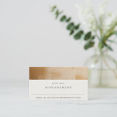 クラスベージュ金ゴールド絵を描油テクスチャアポイントメント 名刺 (スタンド正面)