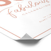 クラスホワイトローズ金ゴールド50&素晴らしい誕生日パーティー ポスター (角)