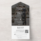 クラスホワイトRSVP写真QRコード結婚ズ オールインワン招待状