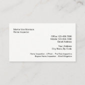 クラスホームインスペクションデザイン 名刺 (裏面)