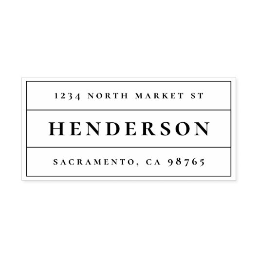 クラスミニマルはっきりしたリストファミリー名差出人住所 セルフインキングスタンプ (デザイン)