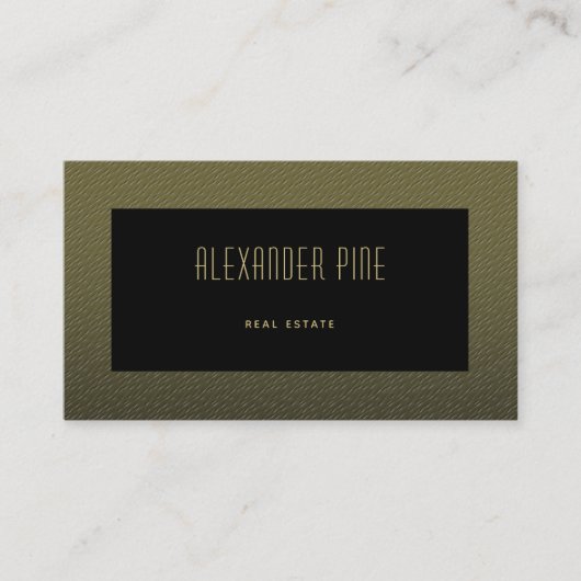 クラスミニマルエレガントリストブラック金ゴールドプロフェッショナル 名刺 (正面)