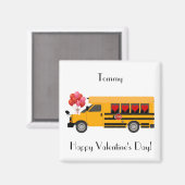 クラスメイトのバレンタインデー磁石学校バス マグネット (正面/裏面)