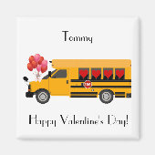 クラスメイトのバレンタインデー磁石学校バス マグネット (正面)