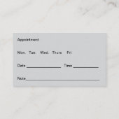 クラスメディカルドクターアポイントメントアラーム 名刺 (裏面)