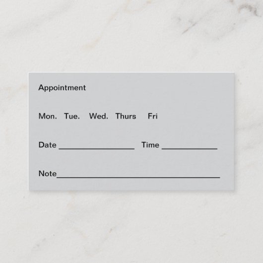 クラスメディカルドクターアポイントメントアラーム 名刺 (裏面)