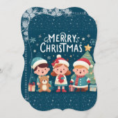 クラスメートのクリスマス応援カード (正面/裏面)