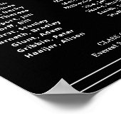 クラスメートの懇親会の記憶の白い黒 ポスター (角)