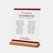 クラスメートの暗赤色の懇親会メモリアル アクリルサイン (傾斜)