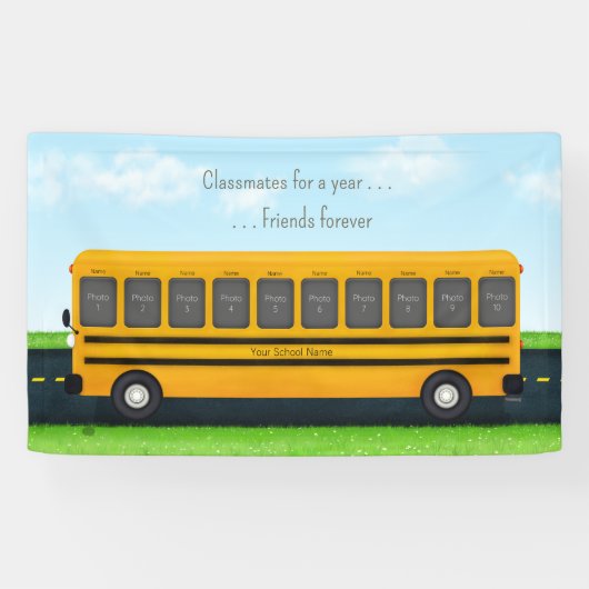 クラスメートの永遠の友達のカスタム写真 横断幕 (横)