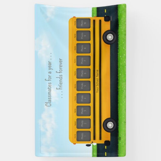 クラスメートの永遠の友達のカスタム写真 横断幕 (縦)