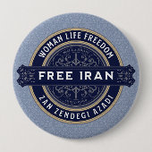 クラスメートへのペルシャ語のクリスマスプレゼント 缶バッジ (正面)