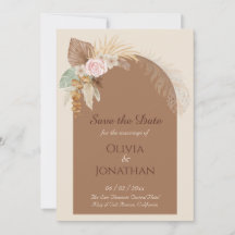 クラスモダンボホ素朴ベージュブラウン日付を保存