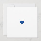 クラスモダンミニマル金ゴールド海軍の日付の保存 招待状 (裏面)