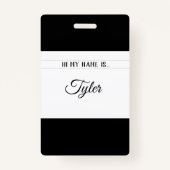 クラスモノトーンの名タグ バッジ (正面)