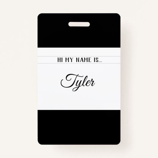 クラスモノトーンの名タグ バッジ (正面)