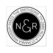 クラスモモダンノグラムファミリー名差出人住所 セルフインキングスタンプ (デザイン)