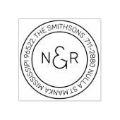 クラスモモダンノグラムファミリー名差出人住所 ラバースタンプ (インプリント)