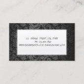 クラスラグジュアリーエレガント、ダマスク 名刺 (裏面)