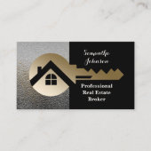 クラスリネン金ゴールド実在鍵エステート名刺 名刺 (正面)