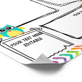 クラスルームのニュースレター編集可能テンプレート ポスター (角)