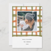 クラスルームのプレイドホリデーフォトカード | A シーズンカード (正面)