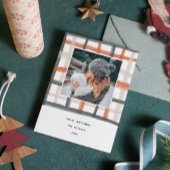 クラスルームのプレイドホリデーフォトカード | B シーズンカード