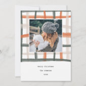 クラスルームのプレイドホリデーフォトカード | B シーズンカード (正面)