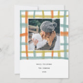 クラスルームのプレイドホリデーフォトカード | C シーズンカード (正面)